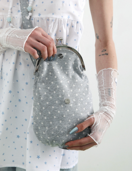 [BadBlue] Dot Cozy Bao Bag Gray