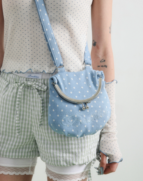 [BadBlue] Dot Cozy Bao Bag Skyblue