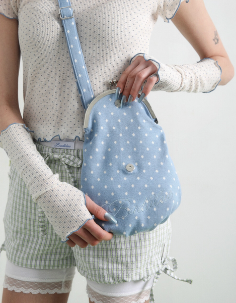 [BadBlue] Dot Cozy Bao Bag Skyblue