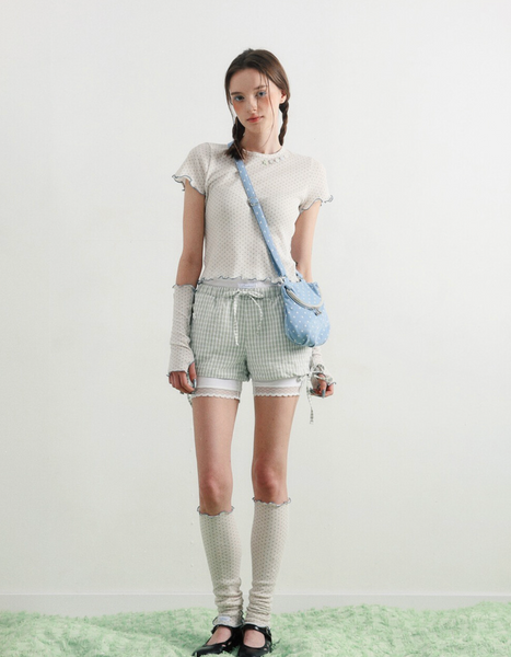 [BadBlue] Dot Cozy Bao Bag Skyblue