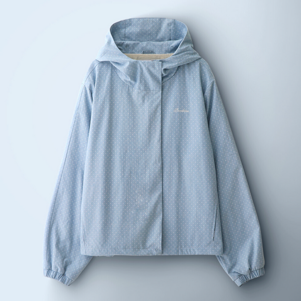 [BadBlue] Dot Denim Hoodie Jacket Light Blue