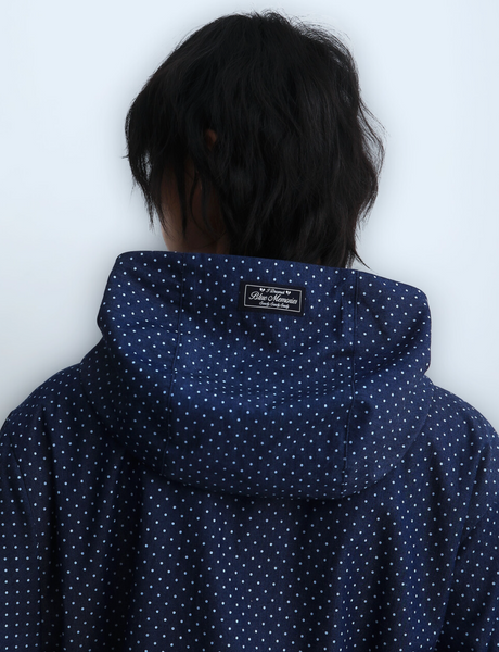 [BadBlue] Dot Denim Hoodie Jacket Deep Blue