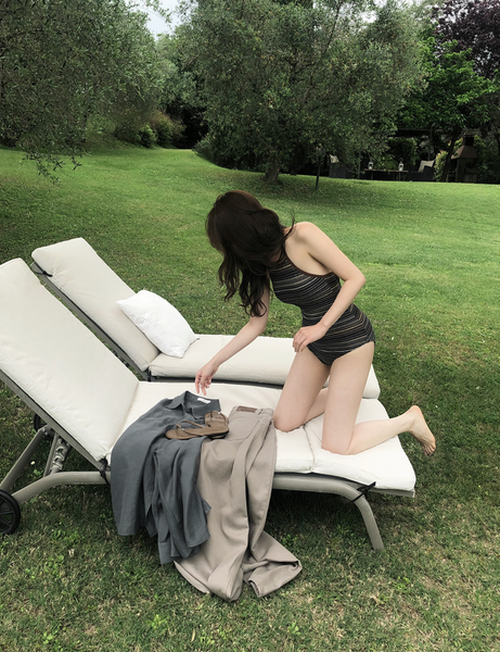 [SLOWAND] Ethnic Mood Knit Monokini