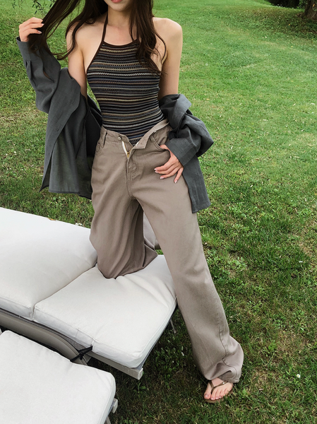 [SLOWAND] Ethnic Mood Knit Monokini