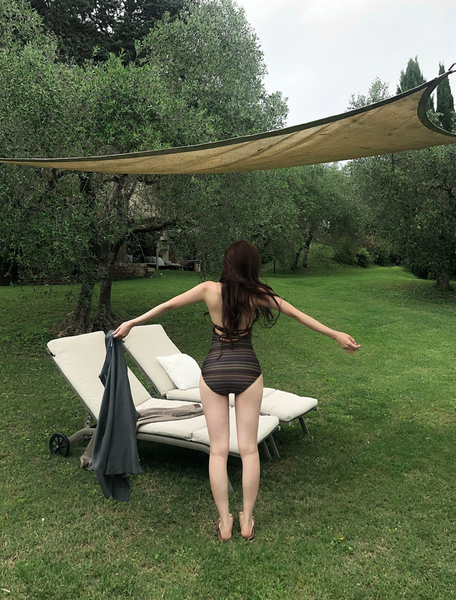 [SLOWAND] Ethnic Mood Knit Monokini