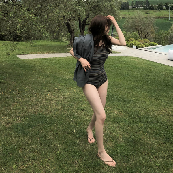 [SLOWAND] Ethnic Mood Knit Monokini