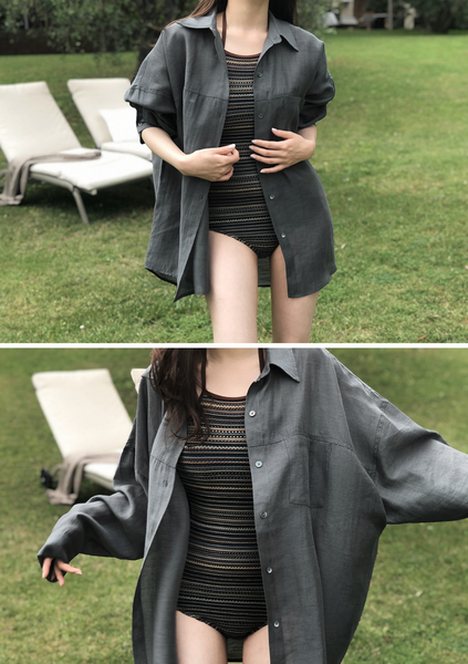 [SLOWAND] Ethnic Mood Knit Monokini