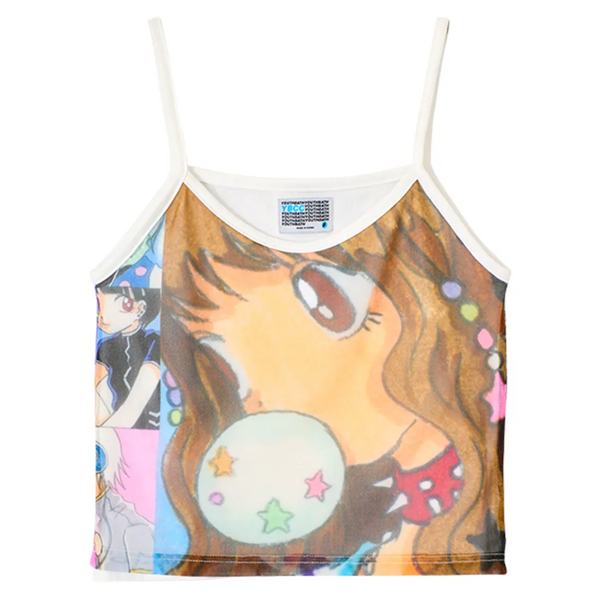 [YOUTHBATH] YB x Oliwa Sheer Graphic Mesh Cami