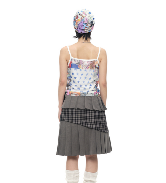 [YOUTHBATH] YB x Oliwa Sheer Graphic Mesh Cami