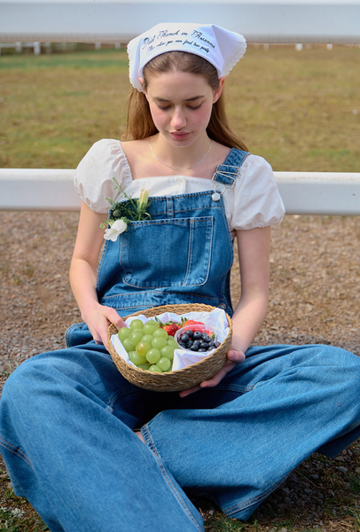 [Letter from Moon] Rosie Lace Puff Blouse (White)