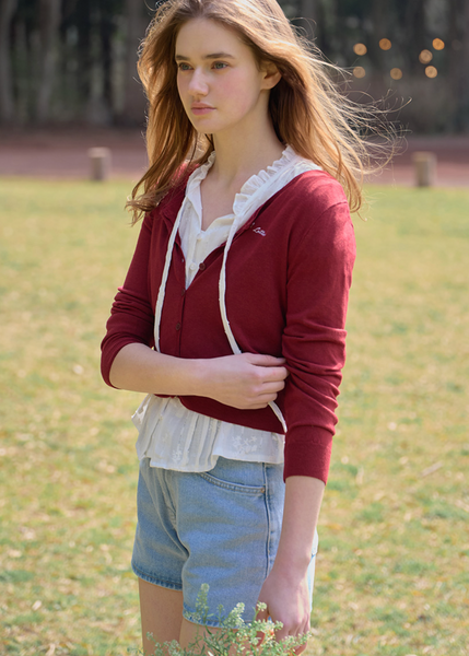 [Letter from Moon] Soap High Neck Ribbon Blouse (Ivory)