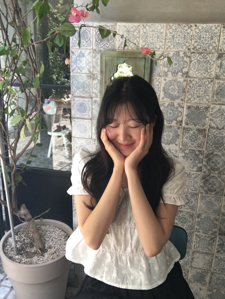 [PETER AND WENDY] Plumeria Shirring Blouse