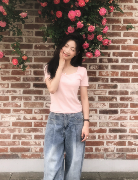 [SLOWAND] # SLOWMADE Daily Cover One Pintuck Denim Pants