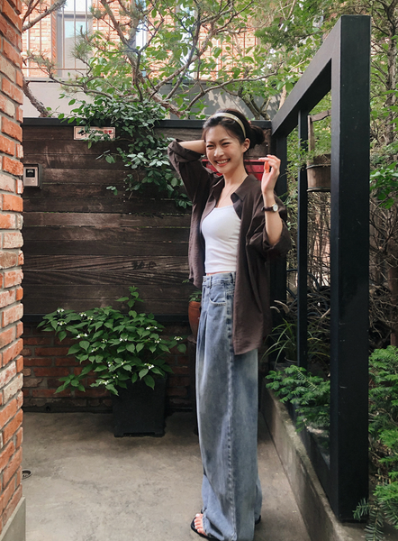 [SLOWAND] # SLOWMADE Daily Cover One Pintuck Denim Pants