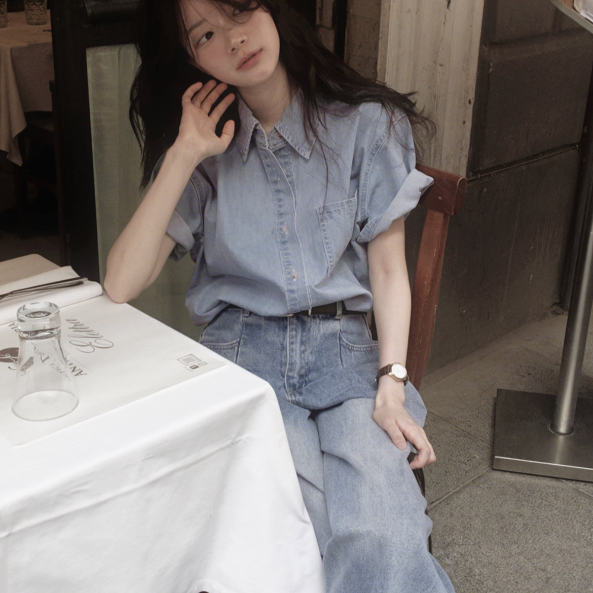 [SLOWAND] # SLOWMADE Daily Cover One Pintuck Denim Pants