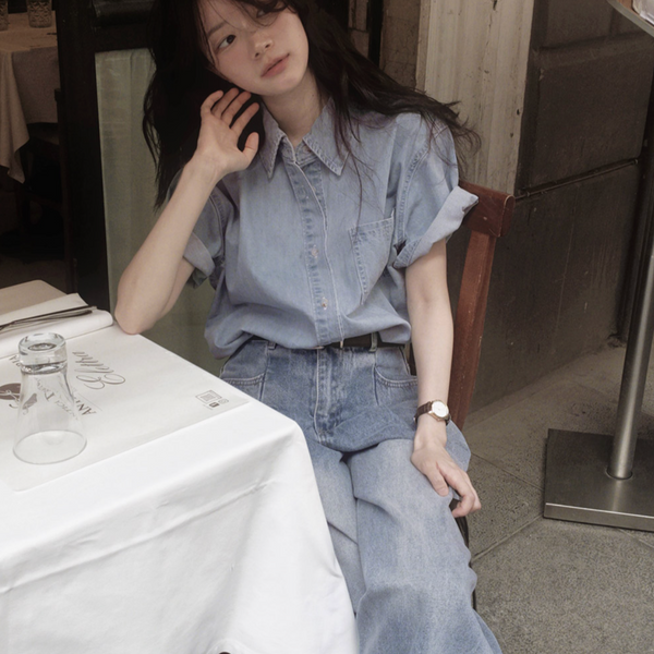 [SLOWAND] # SLOWMADE Daily Cover One Pintuck Denim Pants