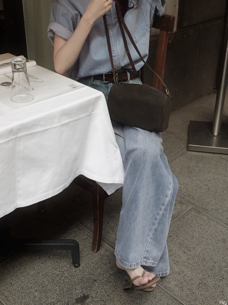 [SLOWAND] # SLOWMADE Daily Cover One Pintuck Denim Pants