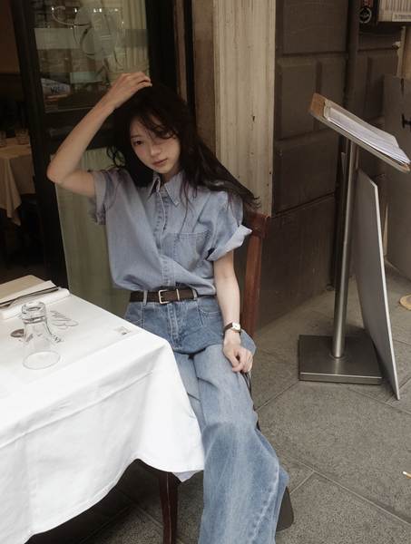 [SLOWAND] # SLOWMADE Daily Cover One Pintuck Denim Pants