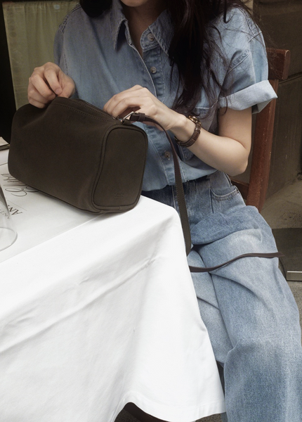 [SLOWAND] # SLOWMADE Daily Cover One Pintuck Denim Pants