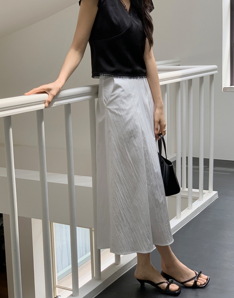 [ADDMORE] Glow Chiffon Lace Crop Blouse