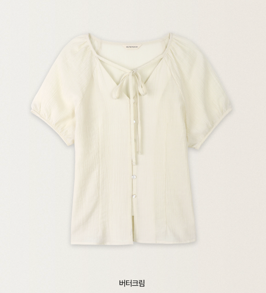 [SLOWAND] # SLOWMADE Summer Short-Sleeved Blouse