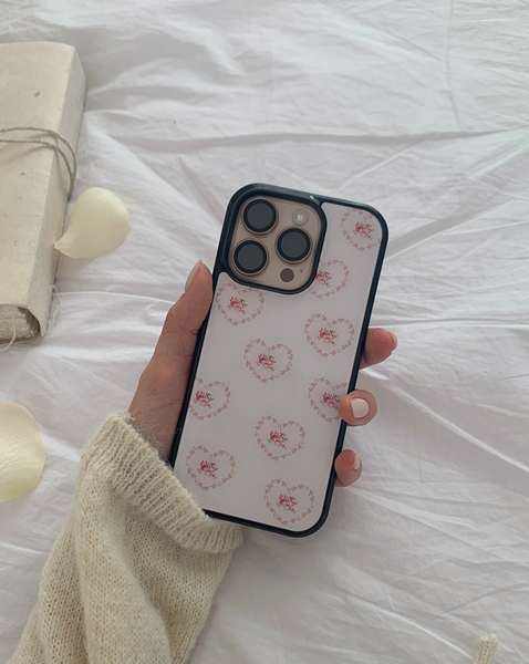 [Romantic Mood] Rosie Heart Glass Bumper Case
