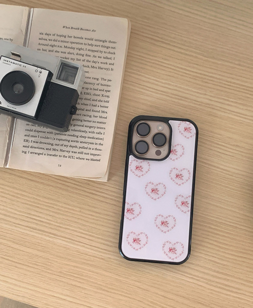 [Romantic Mood] Rosie Heart Glass Bumper Case