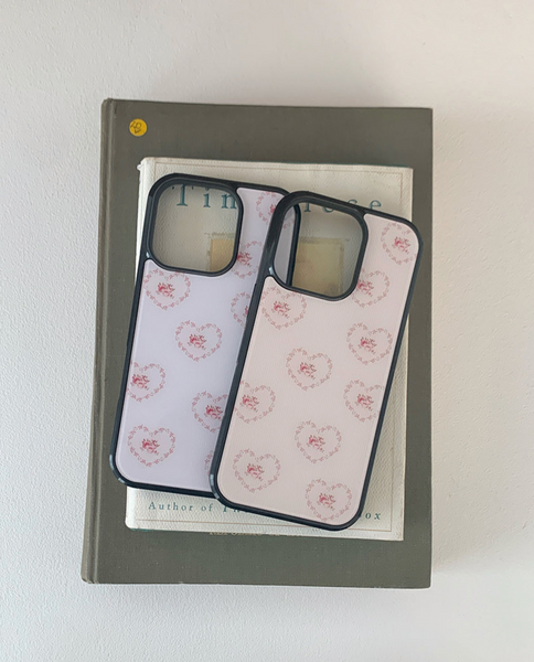 [Romantic Mood] Rosie Heart Glass Bumper Case