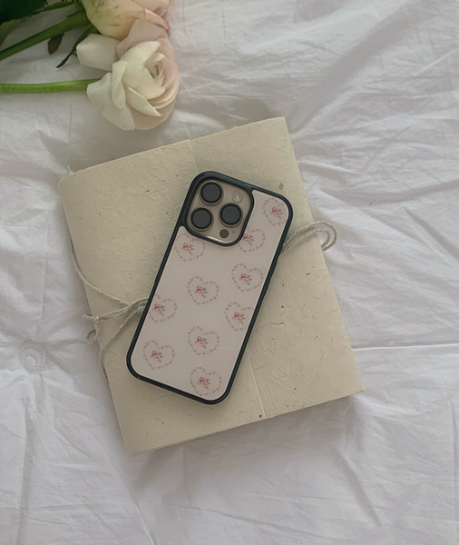 [Romantic Mood] Rosie Heart Glass Bumper Case