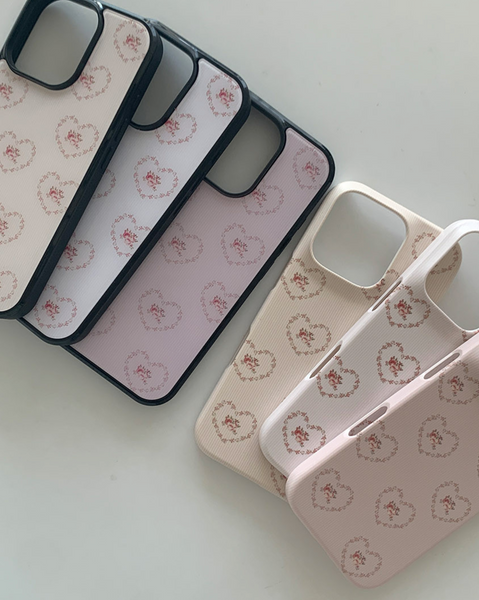 [Romantic Mood] Rosie Heart Glass Bumper Case