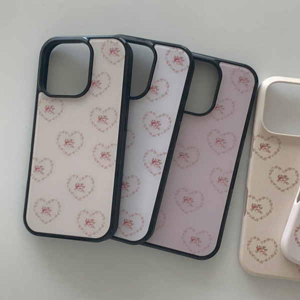 [Romantic Mood] Rosie Heart Glass Bumper Case