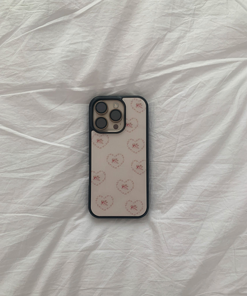 [Romantic Mood] Rosie Heart Glass Bumper Case