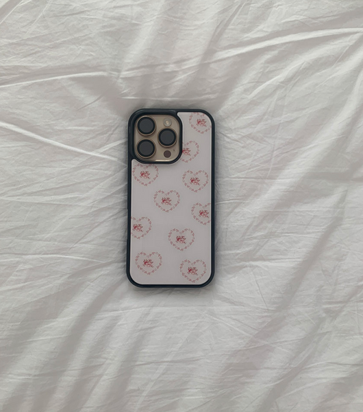 [Romantic Mood] Rosie Heart Glass Bumper Case