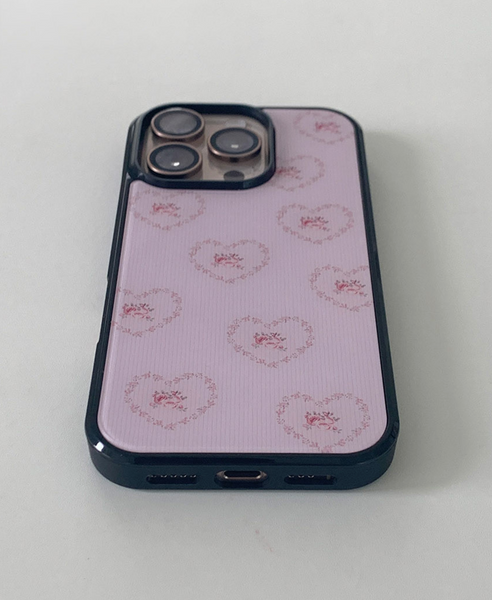 [Romantic Mood] Rosie Heart Glass Bumper Case
