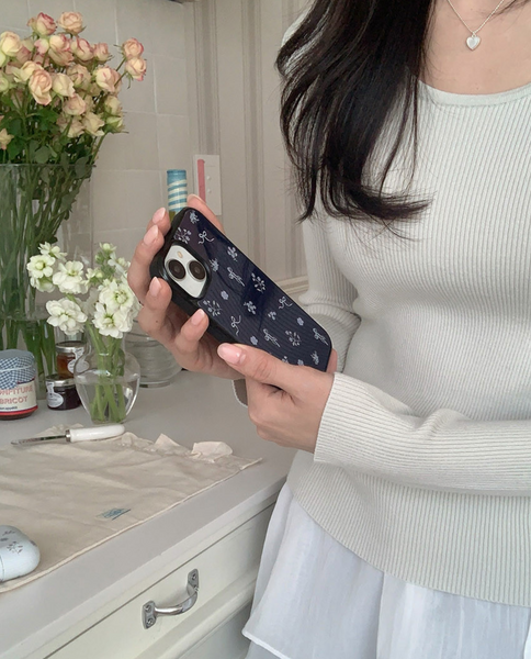 [Romantic Mood] Poetic Garden Glass Bumper Case