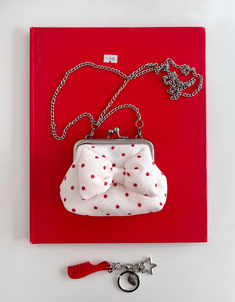 [Peakdrawing] Mini Red Polkadot Frame Mini Bag