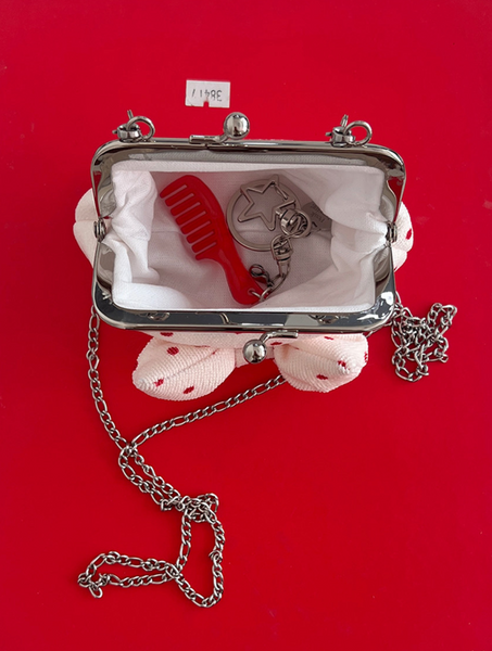 [Peakdrawing] Mini Red Polkadot Frame Mini Bag