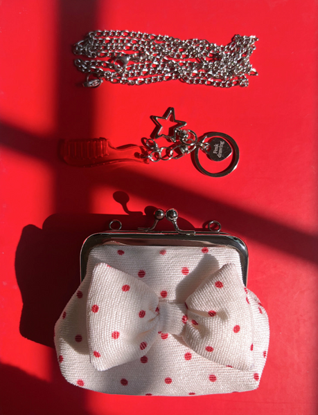 [Peakdrawing] Mini Red Polkadot Frame Mini Bag