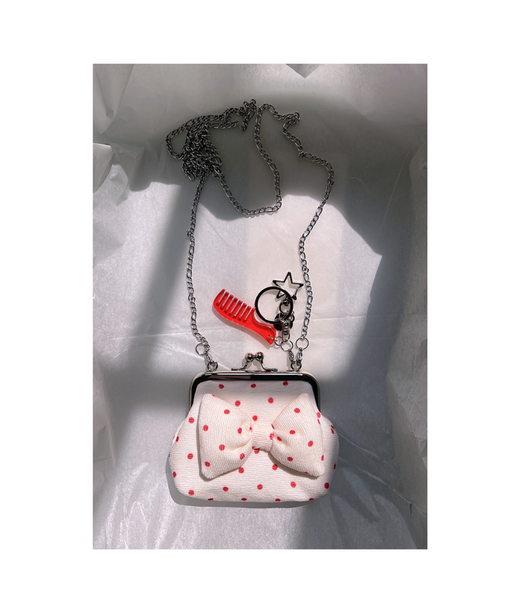 [Peakdrawing] Mini Red Polkadot Frame Mini Bag