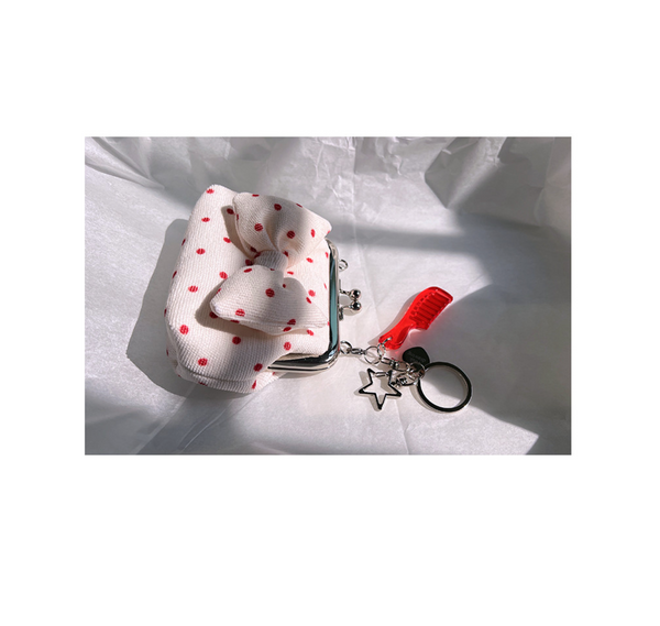 [Peakdrawing] Mini Red Polkadot Frame Mini Bag