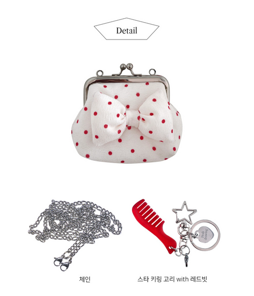 [Peakdrawing] Mini Red Polkadot Frame Mini Bag