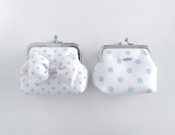 [Peakdrawing] Baby Blue Polkadot Frame Mini Bag