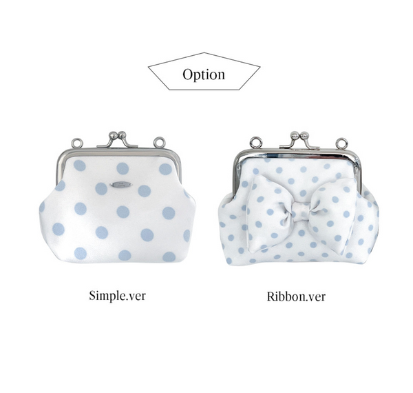 [Peakdrawing] Baby Blue Polkadot Frame Mini Bag