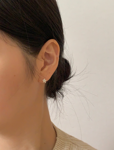 [urbantout] [silver 925] Matte Star Earrings