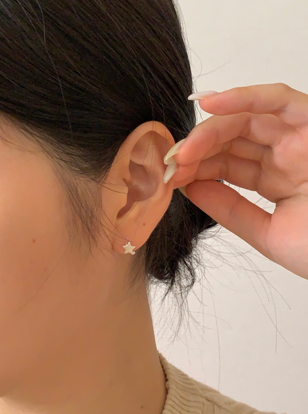 [urbantout] [silver 925] Matte Star Earrings