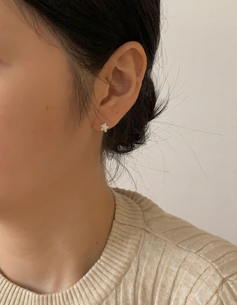 [urbantout] [silver 925] Matte Star Earrings