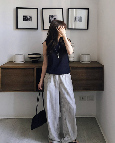 [SLOWAND] ONLY SLOW Summer Sleeveless Knit Top