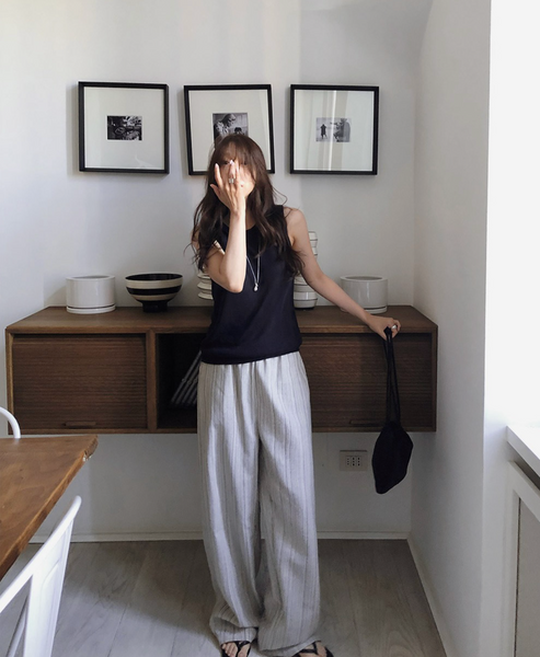 [SLOWAND] ONLY SLOW Summer Sleeveless Knit Top