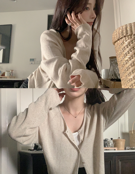 [SLOWAND] # SLOWMADE Plain Thin Fit Summer Cardigan