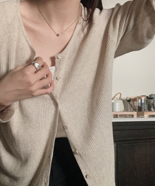 [SLOWAND] # SLOWMADE Plain Thin Fit Summer Cardigan